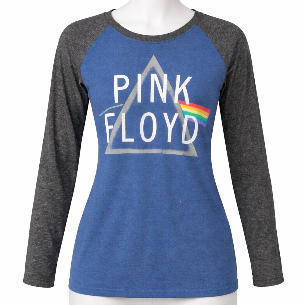 Pink Floyd Blue and Gray Long Sleeve Shirt by C-life -Womens Sz 8-10